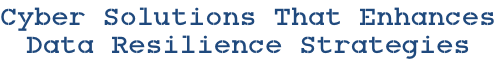 Cyber Solutions That Enhances Data Resilience Strategies